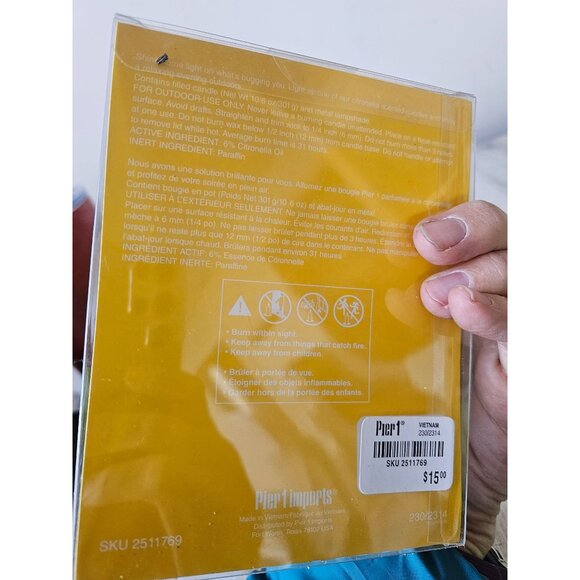 Pier 1 fresh lime citronella candle lamp retired - Picture 7 of 7